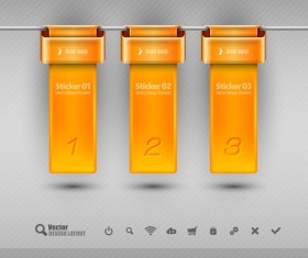 Ornage business vertical banner vector