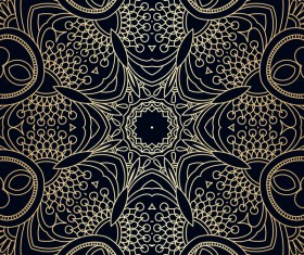 Ornamental flowers gold with silver vector background 02