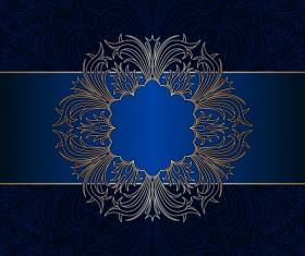 Ornamental round gold with silver vector background 01