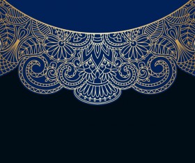 Ornamental round gold with silver vector background 04