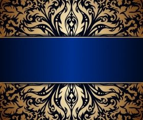 Ornamental round gold with silver vector background 06