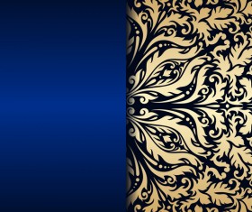 Ornamental round gold with silver vector background 07