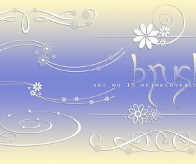 Ornaments with flower photoshop brushes