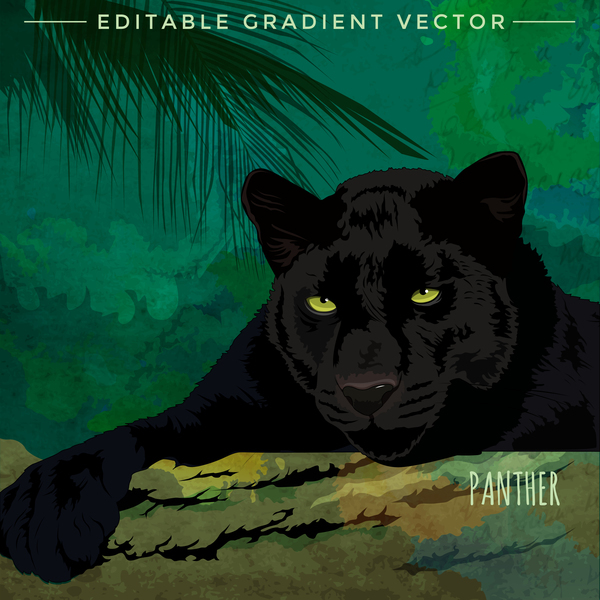 Panther hand drawn vector