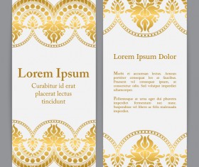 Pattern banner black and gold vector