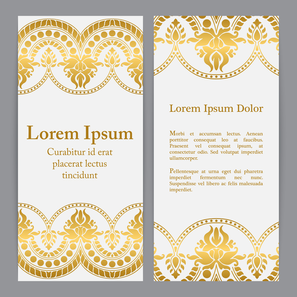 Pattern banner black and gold vector