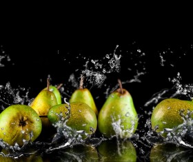 Pear and splash of wate Stock Photor 02