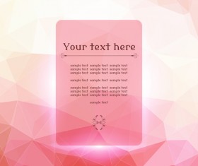 Pink geometric shape background vector