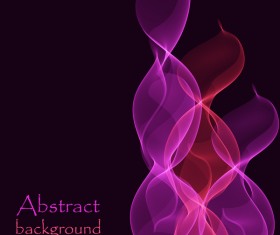 Purple light wavy with black background vector 02