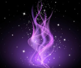 Purple wavy with star light vector background
