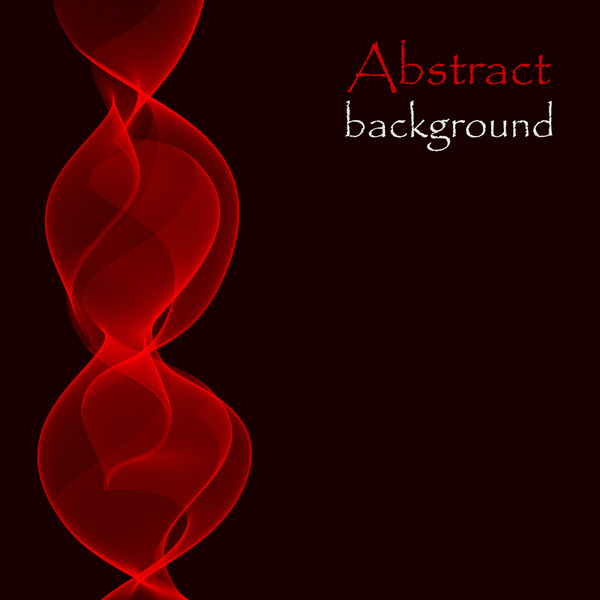 Red light wavy with black background vector