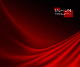 Red smooth silk background vector 02