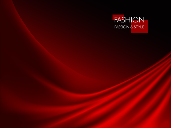 Red smooth silk background vector 02