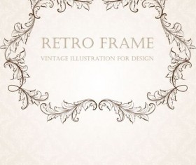 Retro frame vintage illustration vector 01