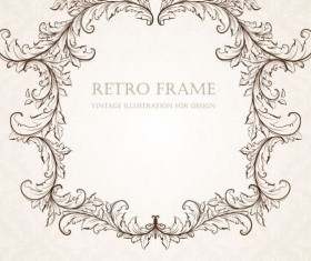 Retro frame vintage illustration vector 02