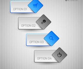 Retro option infographic vector