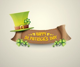 Retro saint patricks day labels vector 02