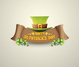 Retro saint patricks day labels vector 03