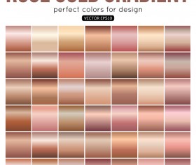 Rose golden gradient material vector 02