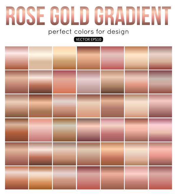 Rose golden gradient material vector 02