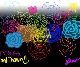 Roses hand drawn photoshop brushes