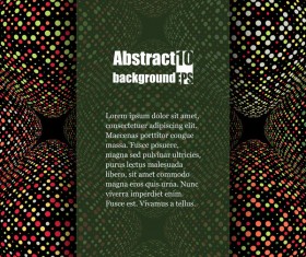 Round dots pattern with abstract background vector 04