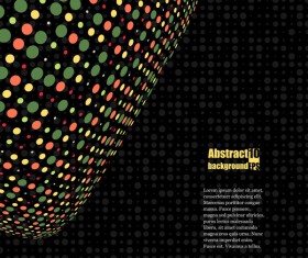 Round dots pattern with abstract background vector 05