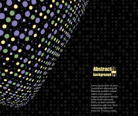 Round dots pattern with abstract background vector 06