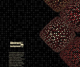 Round dots pattern with abstract background vector 07