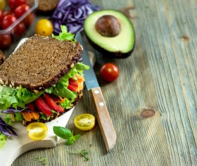 Rye whole grain fresh sandwich HD picture 07