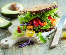 Rye whole grain fresh sandwich HD picture 08