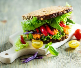 Rye whole grain fresh sandwich HD picture 09