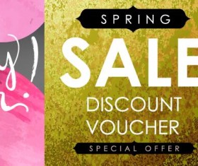 Sale discount voucher template vector 01
