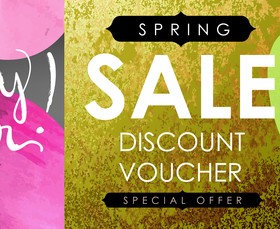 Sale discount voucher template vector 02