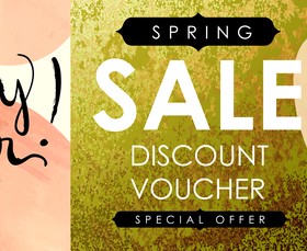 Sale discount voucher template vector 03