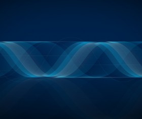 Scroll wavy abstract background vector 01