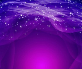Shiny star light with wave purple background vector