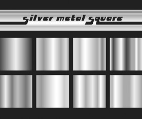 Silvel metal square vector material