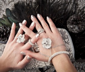 Silver white nail Stock Photo