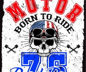 Skull grunge background vectors 06