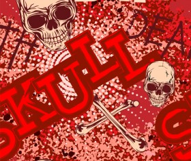 Skull music seamless pattern vector