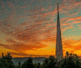 Sky sunset clouds Stock Photo