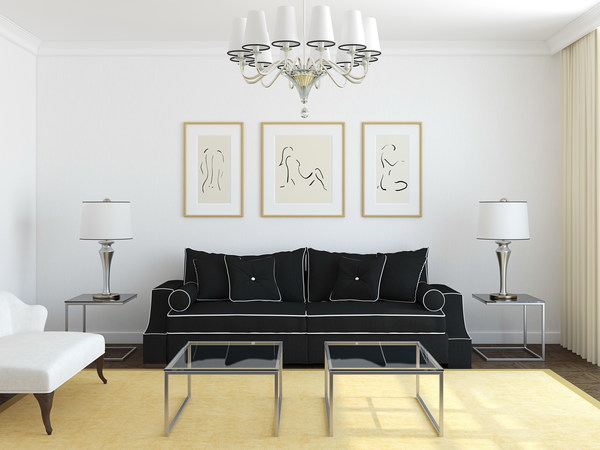 Small living room furnishings Stock Photo