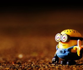 Small yellow people Stock Photo