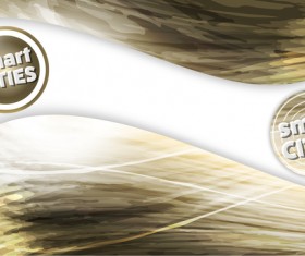 Smart cities with abstract background vector