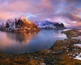 Snow Mountain dawn HD picture