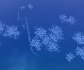 Snowflakes blue background Stock Photo