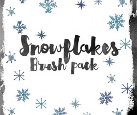 Snowflakes photoshop brushes pack
