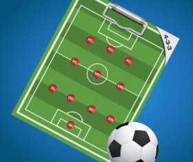 Soccer background with strategy vectors design 02