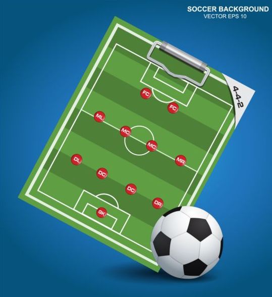 Soccer background with strategy vectors design 03